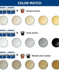 Color matching guide for Tub And Fiberglass Shower Repair Kit White 3.7oz For Porcelain Tile Porcelain Sink And Acrylic Bathtub Fixes Cracks Chips Dents Holes With Durable Patch Up And Smooth Finish In Almond Biscuit Bone Colors.