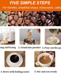 Heavy Duty 1600W Electric Drum Roaster Kicking Your Peanuts Coffee Beans And Grains To The Next Level With Smart Time Temp Controls Removable Feed Hopper And Big Non Stick Tray For Serious Home Roasters 110V steps for roasting and brewing coffee