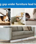 Images of items under furniture solved by Under Couch Blocker Sofa Guard Sectional Connector Bumper That Stops Items From Sliding Under