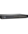 Heavy Duty Network Security Firewall Appliance With 16 Port Gigabit Ethernet And 10G Uplink in sleek black design, for business server use.