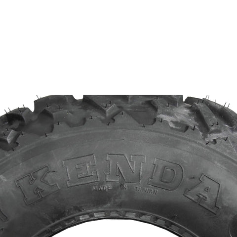 Close-up of tread on Pathfinder K530 Front Off Road Tire For 4x4 ATVs UTVs And Go Karts 18x7-7 2 Ply All Terrain Tire