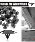 20Pcs Hood Insulation Retainers Push Type Clips Kit For Jeep Chrysler Dodge Ram Cherokee Grand Cherokee OEM 4878883AA shown installed