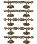 Five Pack Antique Brass Cabinet Handles With 3.4 Inch Hole Centers (107 Mm) Old School Vintage Drawer Pulls 