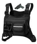 Outdoor Chest Bag For Men With Built In Phone Holder, Lightweight EDC Chest Pack For Workouts, Running, Cycling, And Hiking