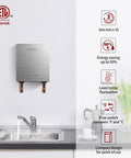 Tankless Electric Water Heater On Demand With Smart Control Instant Hot Water At Point Of Use 240V 6.5kW for faucets above sink