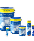 LGMT 2/1 General Purpose Grease cans and tubes for industrial and automotive use shown in various sizes and packaging