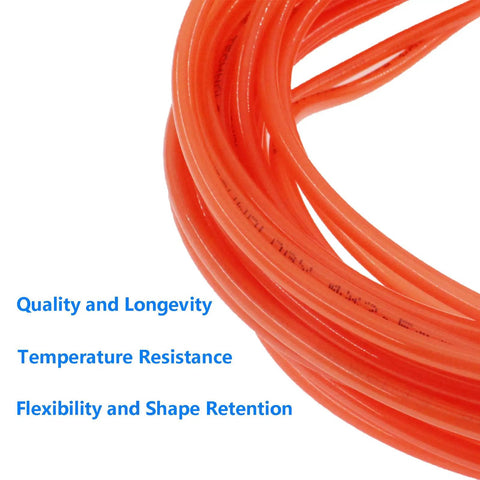 Heavy Duty Polyurethane Air Tubing Flexible Compressor Hose Pipe Line For Pneumatic Systems And Fluid Transfer, orange flexible tubing.
