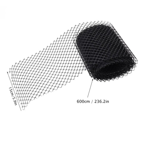 Heavy Duty Gutter Guard Mesh Net For Leaves Debris, Reusable Plastic Gutter Screen For Downspouts And Eaves, Cut To Fit 600x15cm