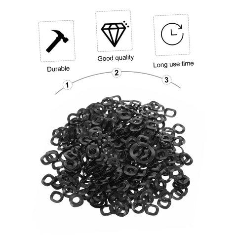 Heavy Duty Wave Washers Kit 500 Pieces, Compression Type Spring Gaskets With Wave Design, Steel Construction For Anti Loosening On Automotive, Machinery, And DIY Projects, Built To Last, Rock Solid, And Easy To Use. black steel wave washers pile
