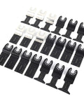 Oscillating Saw Blades 20 Piece Set Carbon Steel Universal Multi Tool Blades For Wood Metal And Plastics With Length Marks