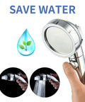 High Pressure Handheld Shower Head With On Off Switch Detachable Hose And 3 Spray Modes Shower Massager Pause Button For Water Saving Chrome