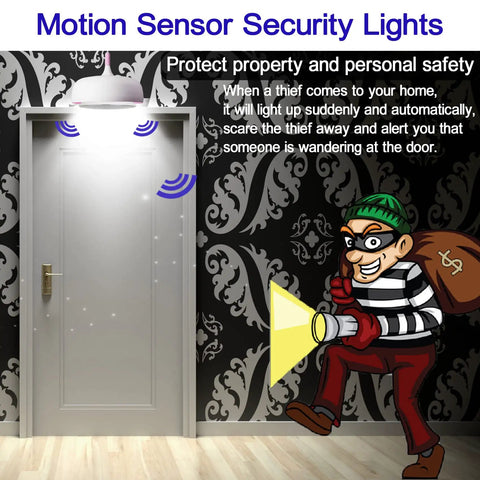 Radar Motion Sensor Outdoor Flood Light Bulbs PAR38 LED Dusk to Dawn Security Bulbs 15W 100W Equivalent 5000K Daylight for Porch Garage Driveway 360 Degree Coverage Weatherproof No Brainer Install 2 Pack on a door illustration
