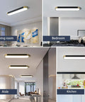 Modern Acrylic Linear LED Ceiling Light With Remote Control 36W 2160 Lumens Eye Protection Design installed in various rooms