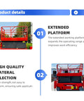 High Reach Lift Platform With Smooth Vertical Movement And Mobile Frame Built For Installation Equipment Maintenance
