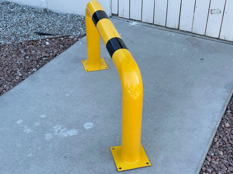 High Profile Machine Safety Guard 24 Inch High By 48 Inch Long, Fixed Industrial Barrier For Vehicle Impact Protection