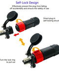 2 Pin 50 Amp Trolling Motor Plug Receptacle Set For Marine Boats Power Waterproof IP67 Connector with self-lock design