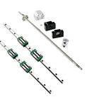 Two Piece HGR20 400mm Linear Rail And RM1605 450mm Ballscrew Kit With BF12 BK12 Nut Housing Coupling And Slide Blocks