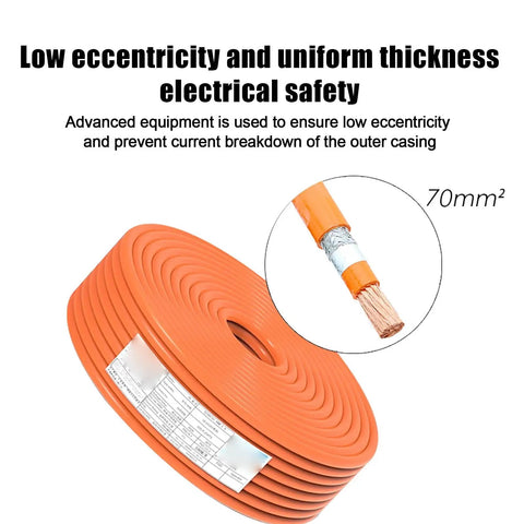 Premium Workhorse XLPE Seventy Square Millimeter Shielded Electric Vehicle High Voltage Cable With Oxygen Free Copper Conductors, 70mm² cross-section.