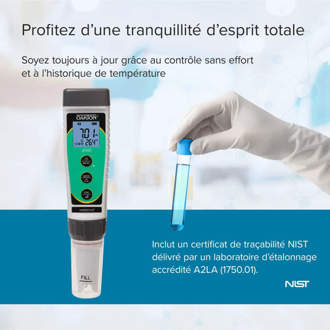 Waterproof Pocket pH Tester 30 With Wide pH Range From Minus One To Fifteen And Temperature Range From 0 To 50 Celsius Compact Handheld Meter For Home Lab Aquarium Hydroponics Field Use Easy Read Display on lab sample