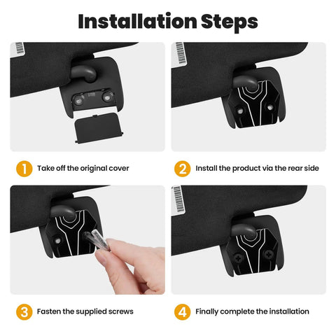 Installation steps for Ram 1500 Sun Visor Repair Kit Two Pack Easy Clip Replacement for Sagging Noisy Visors