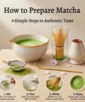 7 Piece Matcha Kit For Beginners With Ceramic Bowl Bamboo Whisk Ceramic Holder Sifter Chashaku Scoop Bamboo Spoon And Tea Towel Perfect For Home Brew