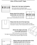 Precautions for using Brown Kraft Paper Tape 2 Inch By 43 Yards With Writable Non Coated Surface for masking and sealing.