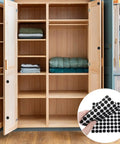 Premium Self Adhesive Felt Pads Keep Your Homebase Squeaky Clean And Scratch Free With No Drama Peel And Stick Backing For Cabinets Drawers And Hardwood Floors In A Solid 261 Unit Pack That Always Nails It, shown on an open cabinet.