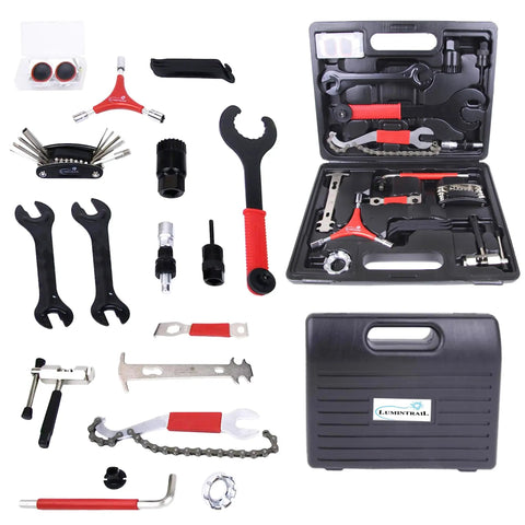38 Piece Bike Repair Tool Kit For Mountain Road And BMX Bikes With Storage Case Includes Spoke Wrench Chain Rivet Extractor