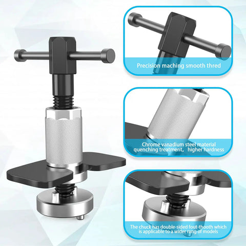 Heavy Duty Car Brake Caliper Compression Tool For Rear Pads Wind Back And Piston Reset Brake Pad Spreader featuring chrome vanadium steel.