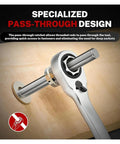 Pass Through Socket Set 3 8 And 1 2 Inch Drive Standard Ratchet showing specialized design for quick access to fasteners.