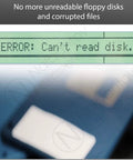 N-Drive eXtreme Drive Emulator For Yamaha Disklavier displays error message 'Can't read disk' reducing read errors.