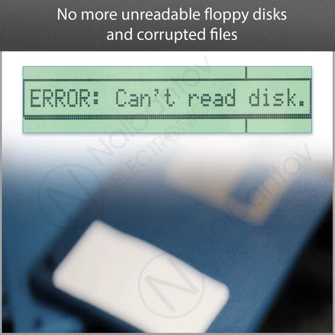 N-Drive eXtreme Drive Emulator For Yamaha Disklavier displays error message 'Can't read disk' reducing read errors.