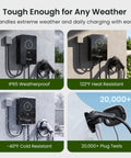 Lightning Quick 48 Amp Level 2 EV Charger Hardwired 11 5 Kw J1772 Home Charging Station weatherproof IP65 and heat resistant