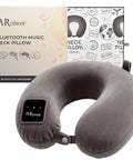 Bluetooth U Shaped Neck Pillow With Built In Speaker And Memory Foam For Airplane Bus Train Car Office And Outdoor Camping Dark Gray The Must Have Travel Essential with box