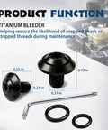 Titanium Coolant Bleeder Screw Kit Fits Alfa Romeo Giulia And Stelvio 2.0T 2.2L Diesel And 2.9L Twin Turbo V6 showing screws and installation tool.