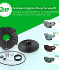 Pro Grade Lawn Sprinkler Irrigation 2 HP Pump Repair Kit With Impeller And Diffuser Complete Service Set Fits Star HSP20P1