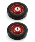 Two Pack Six Inch Hand Truck Wheel With Half Inch Axle Premium Rubber Wheel Ball Bearing Smooth Roll Each Wheel Handles Up To 88 Lbs Pair Up To 176 Lbs Heavy Duty Cart Replacement Wheel Set