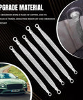 Badass Flexible Tin Plated Copper Ground Straps For Cars Trucks And Hot Rods Includes Five Heavy Duty Cables with solid terminal plugs.