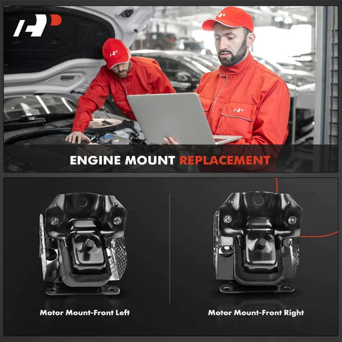 2 Pack Left And Right Engine Motor Mounts With Heat Shield For Chevy GM Trucks And SUVs 2007 To 2014 Fits Avalanche Silverado Suburban