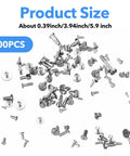 Straight Up Premium Watch Battery Clamp Screws Assortment Kit Hella Sturdy Stainless Steel Hardware No Hassle, 100 pieces