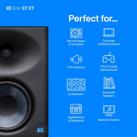 Eris E7 XT 2 Way Active Studio Monitor With EBM Waveguide Delivers Dope Bass And Crisp Highs for versatile audio setups image.