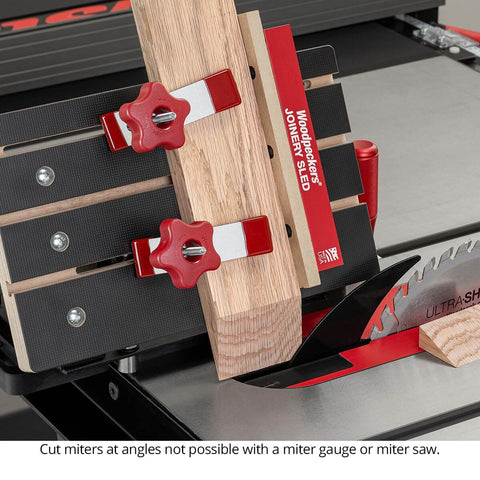 Pro Grade Micro Adjustable Joinery Sled For Precise Box Joints, Miters And Angled Cuts On Table Saw And Router Table