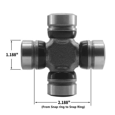 5-760X U Joint Kit 1310WJ Series Universal Joint Non Greaseable Inside Snap Ring 1.188 In Diameter By 2.188 In Length Between Snap Rings For Axles And Driveshafts In Trucks Jeeps And Off Road Vehicles.