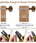 2 Pack Antique Brass Cabinet Knobs For Dresser Drawers 1.3 Inch Oval Zinc Alloy Pulls with screws and installation guide