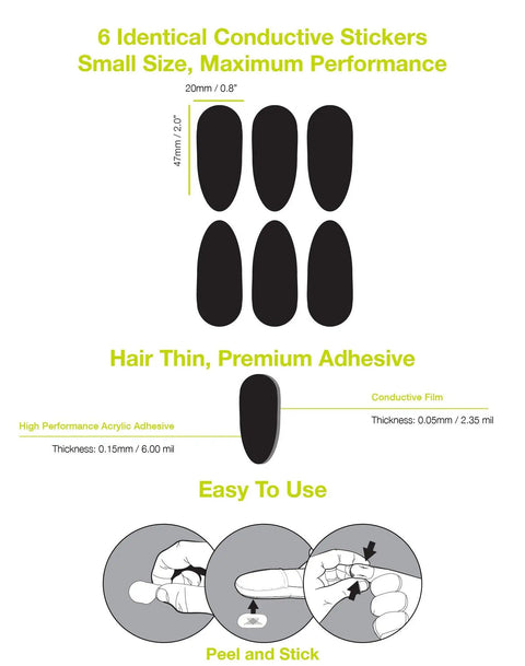Ultra Thin Conductive Touch Screen Stickers For Gloves That Let Any Glove Work With Phones And Tablets Easy Adhesive Bonding Flexible Durable Highly Responsive No More Fumbling In Cold Weather On The Go Ready