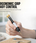 Person holding Pin Vise Hand Drill Manual For Jewelry Making With Micro Drill Bits 0.8mm To 2.5mm Rotary Craft Drill.