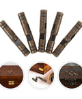 Brass Cylinder Concealed Hinges 5mm Thick Barrel Hinges Heavy Duty Bulk 10 Pack for Wooden Boxes and Jewelry Boxes