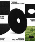 13 Piece Tree Ring Mulch Mat Set For Garden Root Barrier Weed Control Non Woven Black Landscape Rings 12.6 Inch