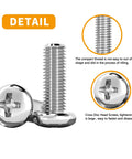 810 Piece 304 Stainless Steel Phillips Pan Head Machine Screw Kit With M3 M4 M5 M6 Bolts Nuts Washers Hex Key Wrenches