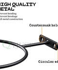 Close-up of Heavy Duty 4 Pack Wall Mount Ball Rack Set Universal Metal Storage Holder showing metal construction and holes.